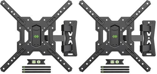 Image of USX MOUNT UL Listed Full Motion TV Mount, Swivel Articulating Tilt TV Wall Mount for 26-65 Inch LED, 4K, Wall Mount Bracket with VESA 400x400mm Up to 77lbs, Perfect Center Design -XMM006-1 (Pack of 2)