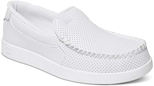 DC Men's Villain 2 Casual Slip On Skate Shoe Slipper, White, 11