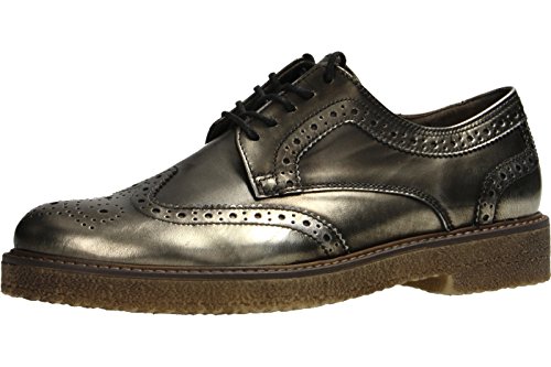 Gabor Damen Schnürschuh 51.451.69 Altsilber, Gr. 38-40, Leder, Best Fitting, Farben:Silber, Damen Größen:38.5