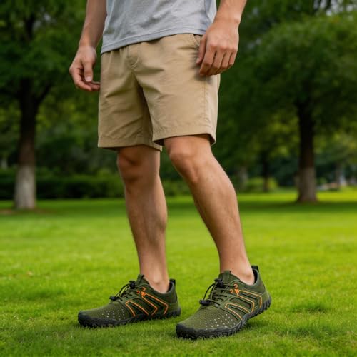 Image of Hiking Barefoot Shoes for Women Men Breathable & Non-Slip Athletic Barefoot Wide Toe Water Shoes Lightweight Perfect for Walking,Running,and Swimming