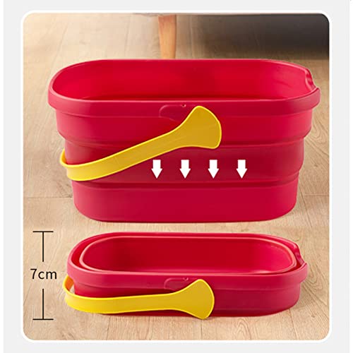 Xifando Collapsible Bucket 12L/3.2 Gallon-Mop Bucket With Handle,Storage Bucket For Picnic, Camping, Rv,Fishing, Foldable Water Bucket For Washing (Grey+White) #TOP3