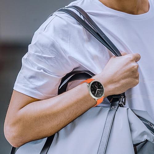 CeiBand 20mm Bracelets Montre Compatible avec Amazfit GTS 4/3/2e/2/GTR Mini/GTR, Silicone Souple Remplacement Bande, 20mm Sport Bracelet pour Amazfit Active 2/Bip 3/3 Pro Homme Femme - Orange – vue 7