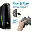 NBCP Wired PS3 PC Game Controller TV Box USB Steam Gamepad joystick Joypad with Dual Vibration feedback Turbo Trigger for Windows 7/8 /8.1/10/ Laptop