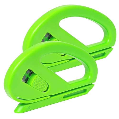 Funver 2 Pack Wrapping Paper Cutter Sliding Gift Wrap Cutter for Effortless Wrapping Paper Cutting Paper Cutting Tool for Christmas Halloween Holidays and Birthdays Gifts (Green)