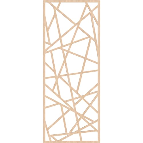 Image of Conway Decorative Pierced Fretwork Wood Wall Panels, 25 3 /8 inchW x 64 3 /8 inchH x 1 /4 inchT, Red Oak