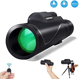 CEENDA Monocular Telescope,12X50 High Power&HD Monocular with Universal Smartphone Holder and Wireless Remote