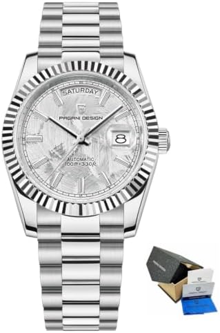 Pagani Design 1752 DD36 Watches for Men Automatic, Luxury Men's Calendar Watch, Sapphire Glass, Calibre ST16, Self-Winding Movement, Stainless Steel Watch, 100 Metres Water Resistant.