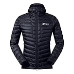 Berghaus Men's Tephra Stretch Reflect 2.0 Hooded Down Jacket | Extra Warmth | Polartec Insulated Jacket, Black/Black, XL