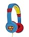 Superman Man of Steel DC0262 - Auriculares de Diadema Cerrados Junior con función de Seguridad de limite de Volumen a 85 db para niños Entre 3 y 7 años, Color Azul y Rojo