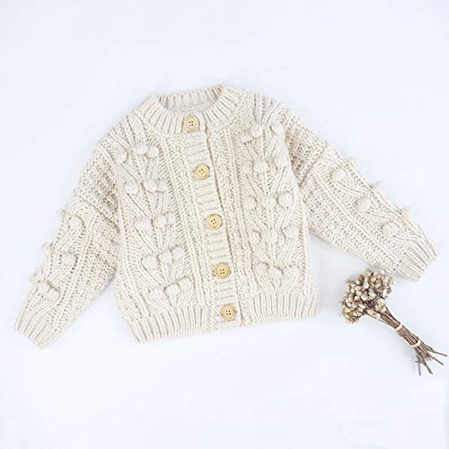 Moru Toddler Girls Fall Plain Cardigan Sweaters Kids Cable Knit Jacket Outwear2