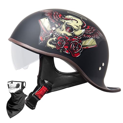 ハーフヘルメット クラシックダークテールヘルメット半帽子 半ヘル 半キャップ新品 人気ダックテール ハーフヘルメット半キャップ半帽子半ヘル軽量