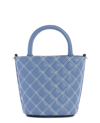 Bolso bandolera GUESS Giully II Mini Tote, sofisticación texturizada gris azulado 2
