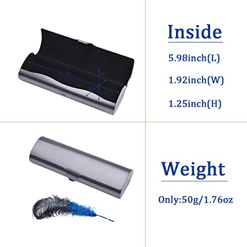 Philley Glasses Case Aluminum Ultra-Light Hard Myopia Eyeglasses Case (A-Gun Gery) #TOP4