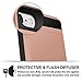 Vofolen Case for iPhone 7 Case Wallet Credit Card Holder Id Slot Sliding Cover Pocket Rugged Protective Hard Shell Skin Flexible Soft TPU Rubber Hybrid Tough Bumper Armor Case for iPhone 7 8 Rose Gold