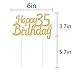 LXZS-BH Gold Glitter Happy Birthday Cake Topper,Party Cake Decoration Supplies (35th)