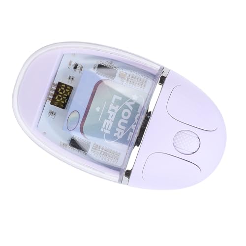 Souris ergonomique transparente violette avec connexion double mode