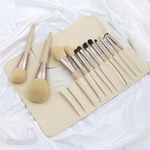 MADALIAN White 12 Jack Cosmetic Bag Makeup Brushes Complete Set Of Beauty Tools Foundation Brush Concealer Brush