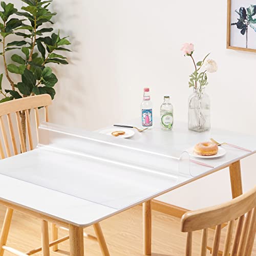 Leffora Custom 1.5Mm Thick Frosted Table Cover Protector 36 X 80 Inch Waterproof Pvc Protective Table Pad Transparent Mat For Coffee Table, Dining Room Table, Office Desk, End Table/Night Stand #TOP1