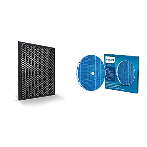Philips NanoProtect Filter Active Carbon FY2420; AC2882, AC2885, AC2887, A2889, AC2892 & FY3435/30 NanoCloud Befeuchtungselement für 2-in-1 Luftreiniger und -befeuchter der Serien 3000 und 3000i