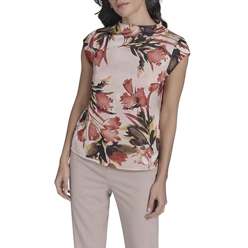 Calvin Klein Women's Suits Woven Top, Pink Pepper...