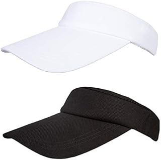 2 Pcs Women Sun Visor Hat Perspiration and Breathable Sun Protection Visor Sport Leisure Cap, Adjustable Hat for Golf Cycling Fishing Tennis Running Jogging Summer for Men or Ladies