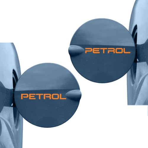 Image of Zaqiz Adhesive Petrol Warning Sticker for Vehicles, Perfect for Daily Use 1 Pack 2 Pieces (Orange)