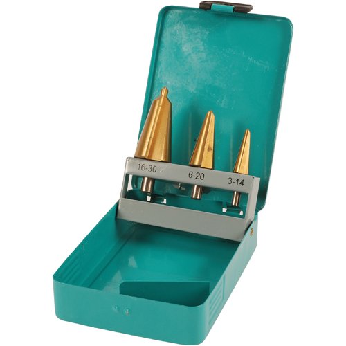 Image of Silverline 598563 Titanium-Plated HSS Taper Drill - Set of 3