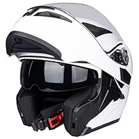 Full Face Motorcycle Helmet Dual Visor Sun Shield Flip up Modular