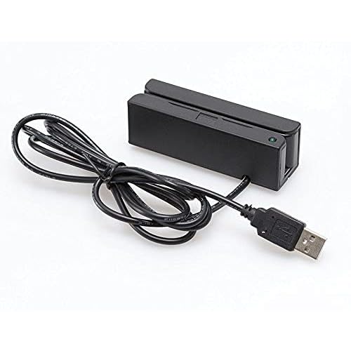 Posunitech Mini Msr100 Swipe Magnetic Credit Card Reader 3 Tracks Hi/Lo Data Collector, USB Msr Stripe Card Reader for Point of Sale (POS), Access Control, ID Verify
