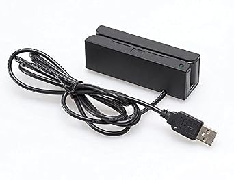 Mini Msr100 Swipe Magnetic Credit Card Reader 3 Tracks Hi/Lo Data Collector, USB Msr Stripe Card Reader for Point of Sale POS, Access Control, ID Verify