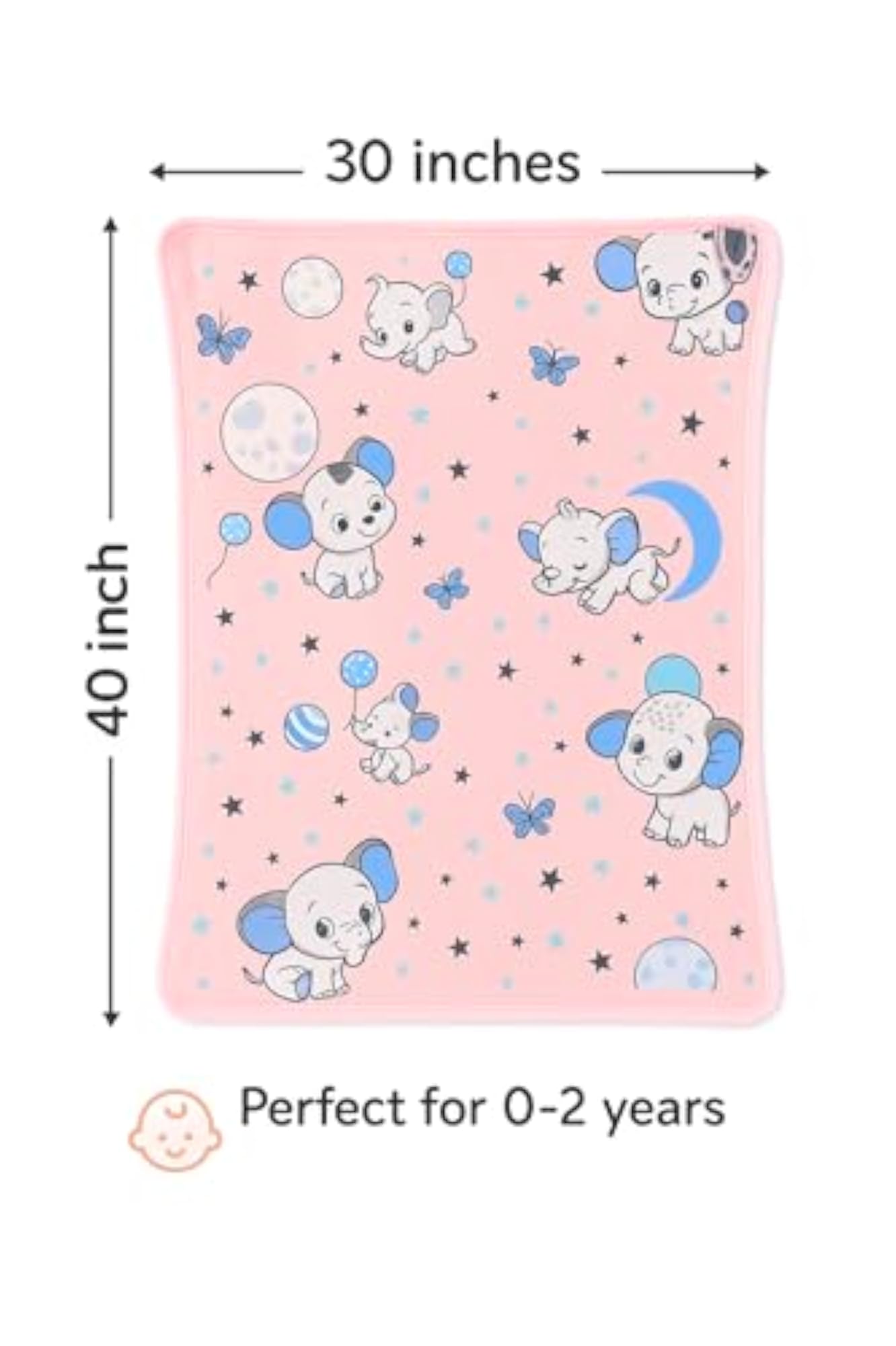 Supersoft Baby Blanket Wrapper for Newborn, Peach