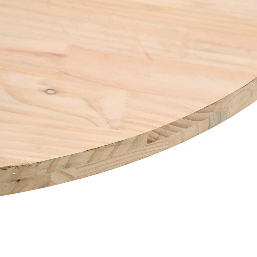 vidaXL Piano tavolo, 60 cm di diametro x 2,5 cm di spessore, Legno massello di pino, Rotondo, Piano sostitutivo per tavolo da caffè o da pranzo, Arredo casa, Senza montaggio