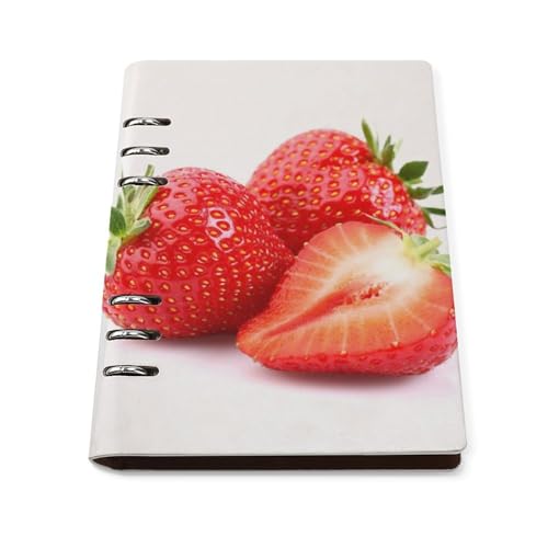 Carnet de notes A5 rechargeable Fresh Strawberry pour le bureau et l'usage personnel