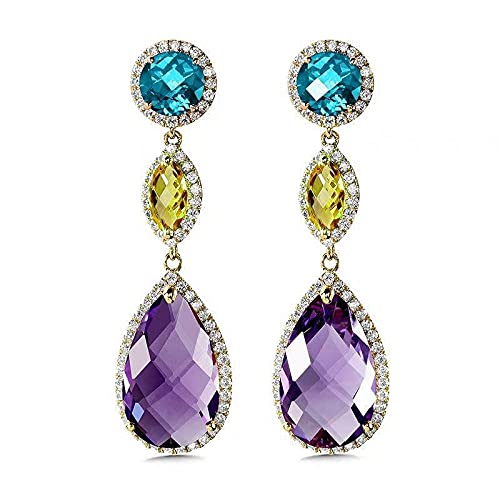 Pierre cubique exquise et boucles d'oreilles femmes au design joaillerie raffiné