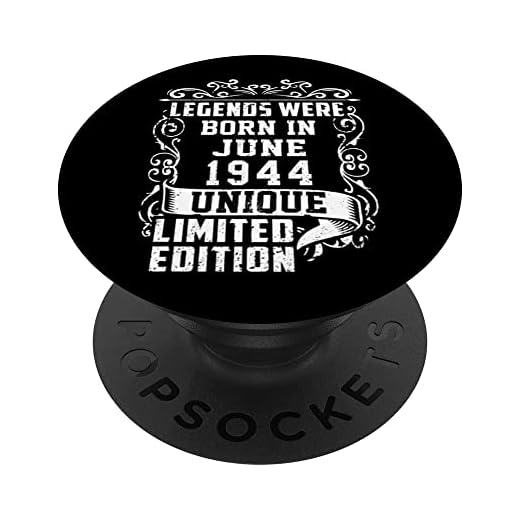 Cumpleaños Junio 1944 Edición Limitada Regalo Legend June PopSockets PopGrip Intercambiable