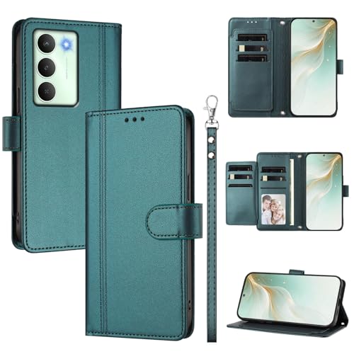 �X�}�z�P�[�X �Ή��@�� for Realme V70 / 14X / C75 5G �X�}�z�P�[�X�y�E�H���b�g�f�U�C�� �f���A���J�[�h�X���b�g �L���b�V�� �t���b�v���X�^���h �����h�~�zGreen