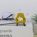Miniature Cat Figurines with Small Sofa - Resin Mini Cat Figures, Kitten Miniature Desk Accessories - Perfect Cute Cat Gift for Cat Lovers(Yellow Sofa) - Image 3