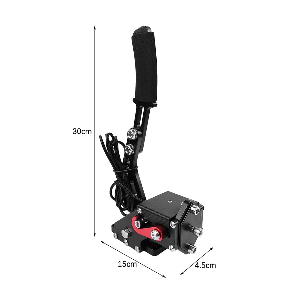 64Bit PC USB Handbrake, Upgrade SIM Racing Games Handbrake dla G25 G27 G29 T500 T300, Wzmocniona sprężyna/Czarny + zacisk