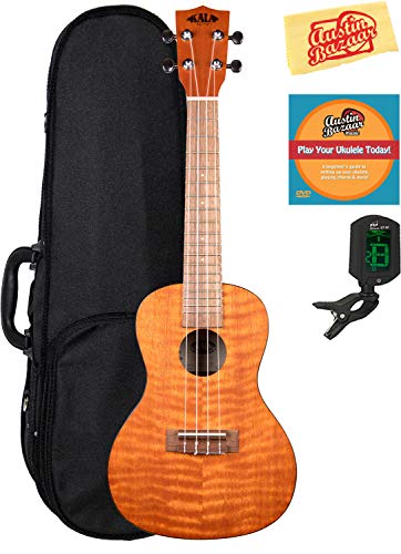 Kala KA-TEME Exotic Mahogany Tenor Acoustic-Electric Ukulele Bundle with Gig Bag, Tuner, Austin Bazaar Instructional DVD… - Les Beatles, Paul McCartney, John Lennon, RIngo Starr, George Harrison Kala KA-TEME Exotic Mahogany Tenor Acoustic-Electric Ukulele Bundle with Gig Bag, Tuner, Austin Bazaar Instructional DVD…
