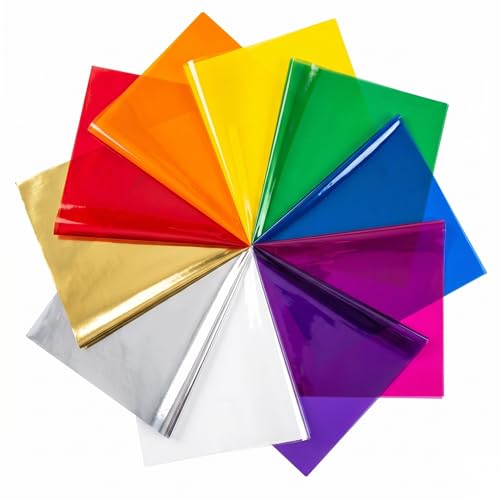 Colored Cellophane Sheets 120-Pack (8 x 8 in) - Cellophane Paper
