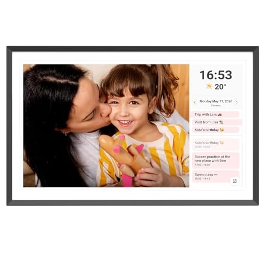 ApoloSign Digital Picture Frame 15.6 inch, WiFi Digital Photo Frame with 32GB Storage, 1920x1080 FHD IPS Touch Screen, Auto-Rotate, Easy Setup to Share Photos or Videos Instantly via Frameo App