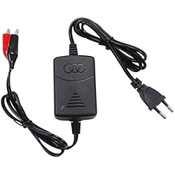 Cargador Solar De Baterías De Coche 12V Cargador Inteligente de batería de Plomo Sellado de 12V (SLA) 1300mA, con protección de sobrecarga de Cortocircuito, Carga de Tres etapas Corriente Constante-Voltaje Constante