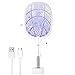 Produktbild BeauFlw Elektrische Fliegenklatsche, 2 in 1 Fliegenfänger Zapper 4000V USB Fliegenklatsche Elektrisch Moskito Killer mit Ladebasis, UV/LED Licht für Mücken, Fliegen, Bienen, Motten