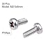 uxcell M2.5x6mm Machine Screws Pan Phillips Cross Head Screw 304 Stainless Steel Fasteners Bolts 30Pcs