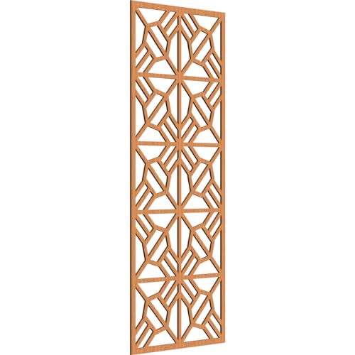 Image of 33 3 /8 inchW x 84 3 /8 inchH x 3 /8 inchT Auburn Decorative Fretwork Wood Wall Panels, Cherry