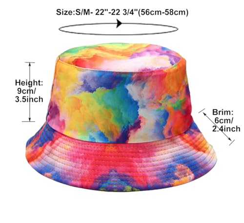 Image of Quanhaigou Bucket Hat for Men Women,Packable Reversible Printed Sun Hats,Fisherman Outdoor Summer Travel Hiking Beach Caps