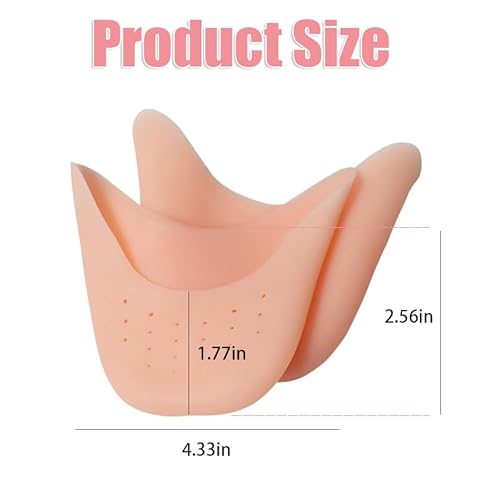 4 Pairs Silicone Toe Protectors for Ballet and High Heels – Soft Gel Dance Pads for Pain Relief, Breathable Toe Caps, Cushion Support for Pointe & Daily Use 2 (pink2) (Ballet)