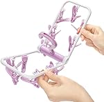 6 Paquet de vêtements de séchage avec 12 Clips, Petit pliable Portable Suspension Sac à Séchoir Sous-vêtements, Sac à Suspendre pliant Drip, 360° Crochet rotatif pour les serviettes de sèche-cheveux Bras Gants