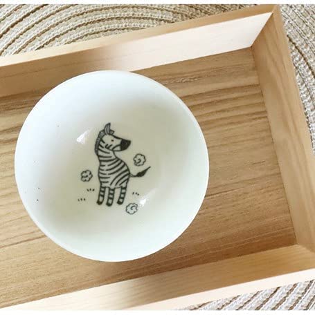 Amazon | アニマル図鑑のご飯茶碗 たくさんの動物たちが描かれているお