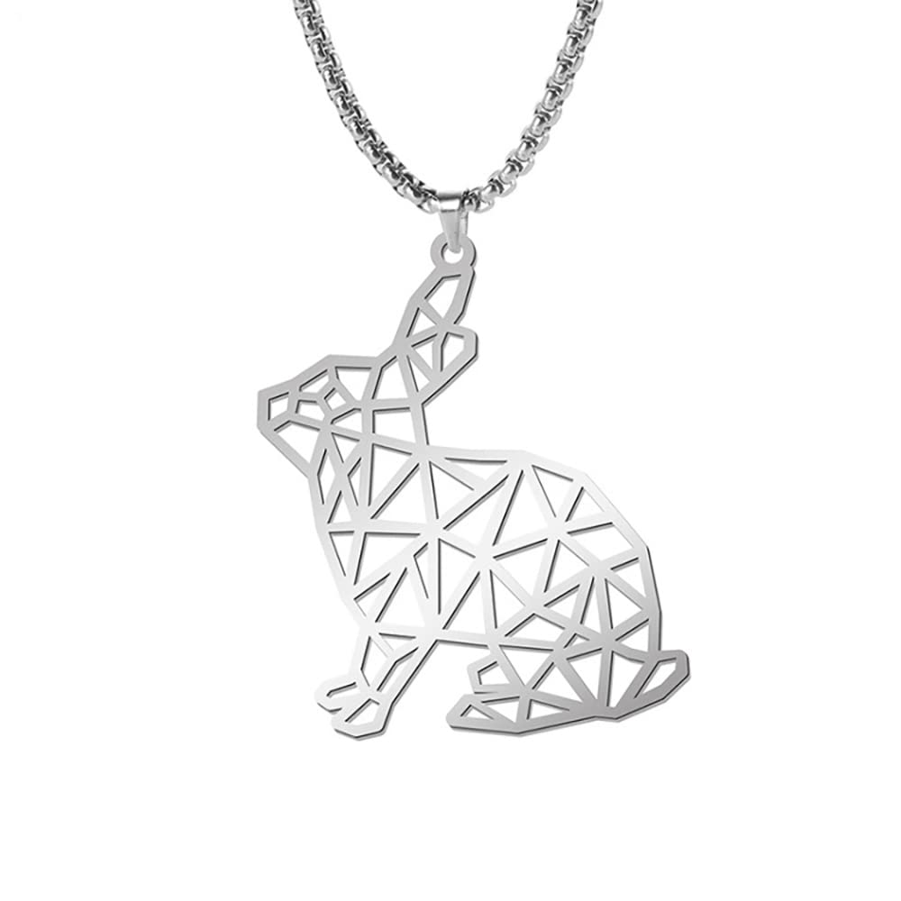 即日発送momentel white rabbit ネックレス Amazon | BANCHELLE ラビットペンダント ラビットネックレス